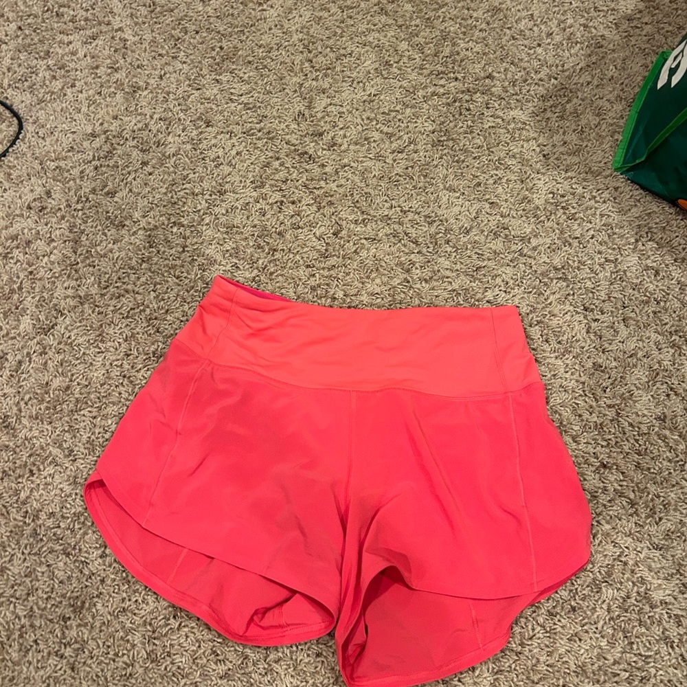Lululemon Athletica Coral Athletic Shorts